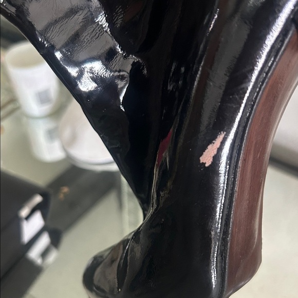 Stuart Weitzman Black Patent Leather Ankle Boots - Picture 9 of 13